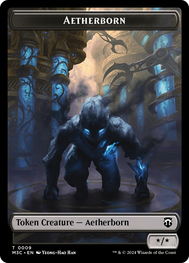 Aetherborn (Ripple Foil) // Servo Double-Sided Token [Modern Horizons 3 Commander Tokens] | Good Games Modbury