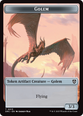 Golem (0013) // Nalaar Aetherjet Double-Sided Token [Aetherdrift Tokens] | Good Games Modbury