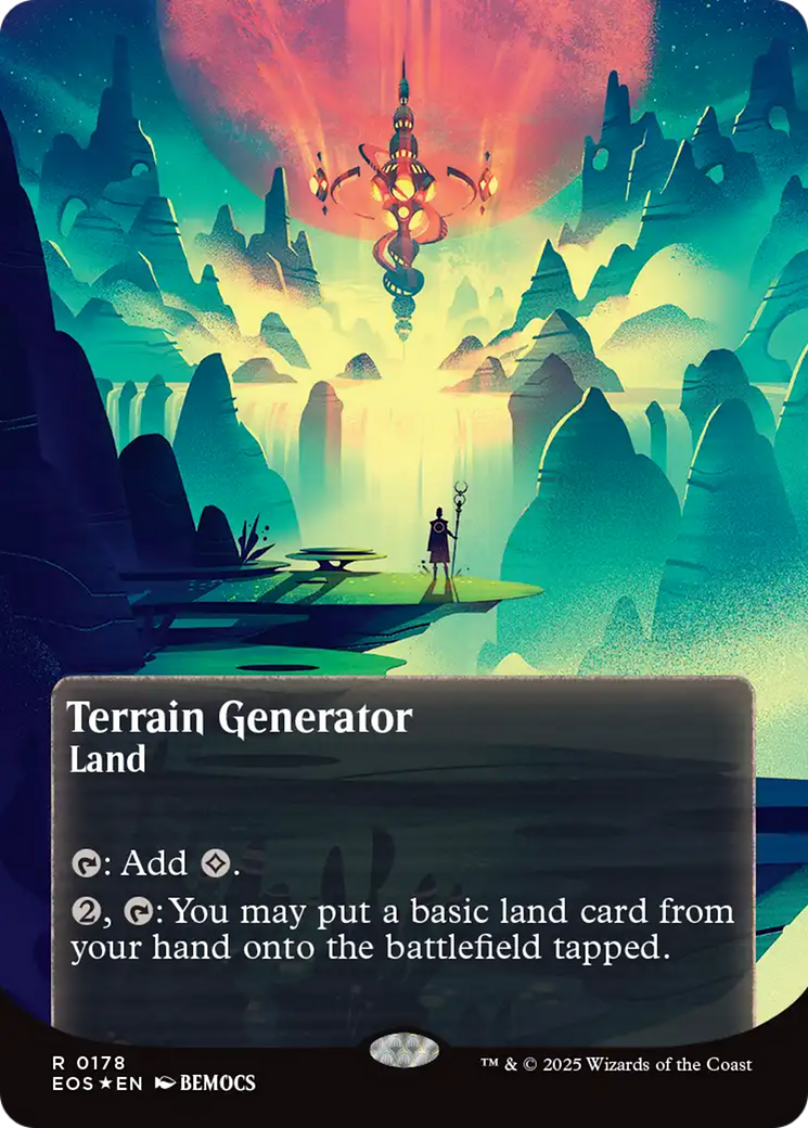 Terrain Generator (0178) (Borderless) (Galaxy Foil) [Edge of Eternities: Stellar Sights] | Good Games Modbury