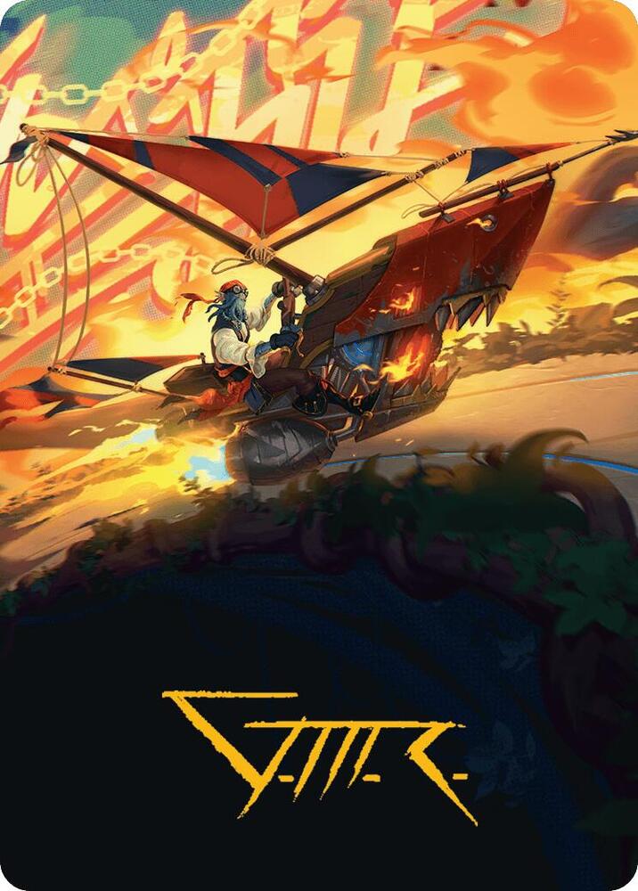 Boosted Sloop Art Card Gold Stamped Signature 47 (Art Series: Aetherdrift)  | Good Games Modbury