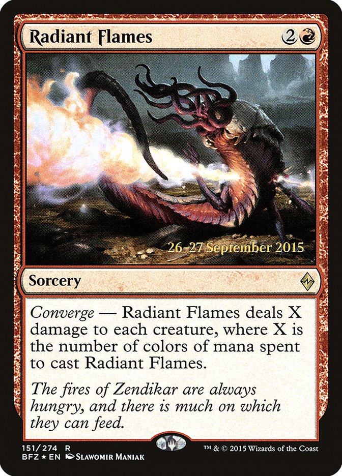 Radiant Flames [Battle for Zendikar Prerelease Promos] | Good Games Modbury