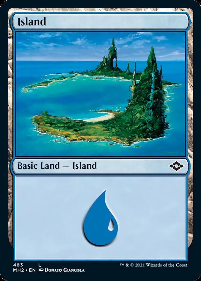 Island (483) (Foil Etched) [Modern Horizons 2] | Good Games Modbury