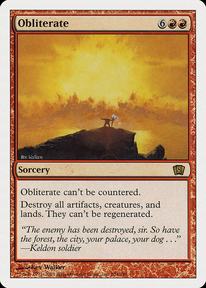 Obliterate (Oversized) [Eighth Edition] | Good Games Modbury