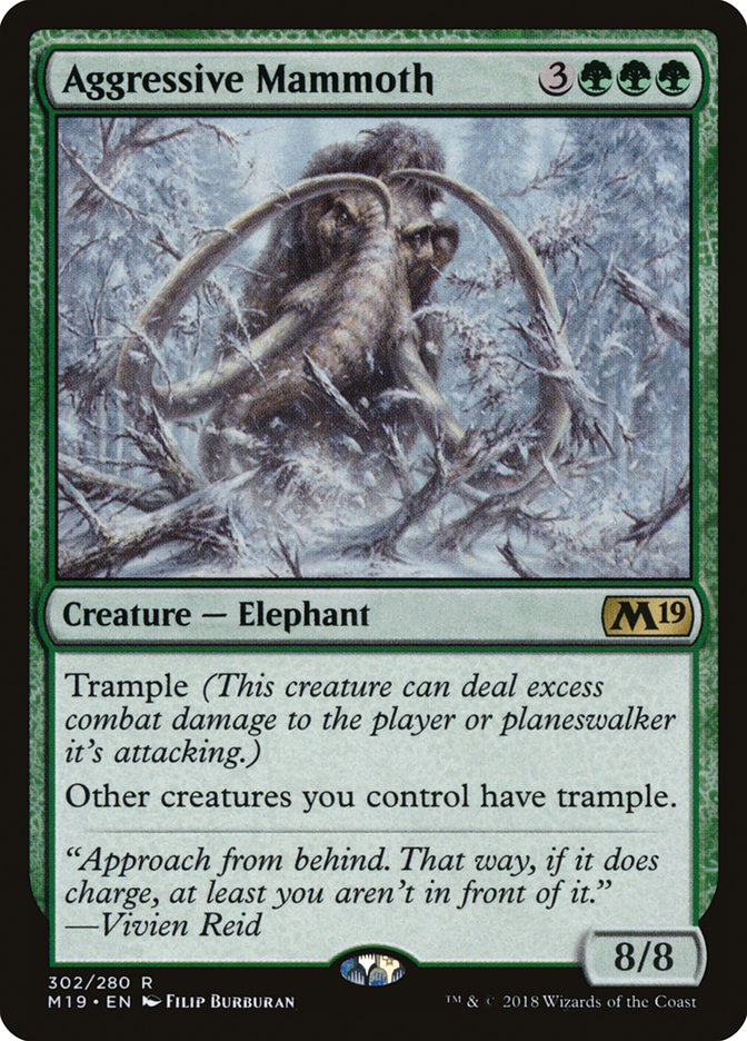 Aggressive Mammoth [Core Set 2019] | Good Games Modbury
