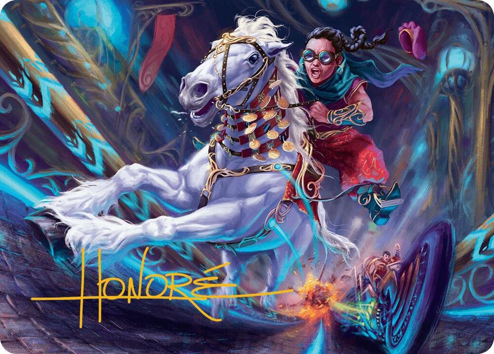 Gilded Ghoda Art Card Gold Stamped Signature 34 (Art Series: Aetherdrift)  | Good Games Modbury