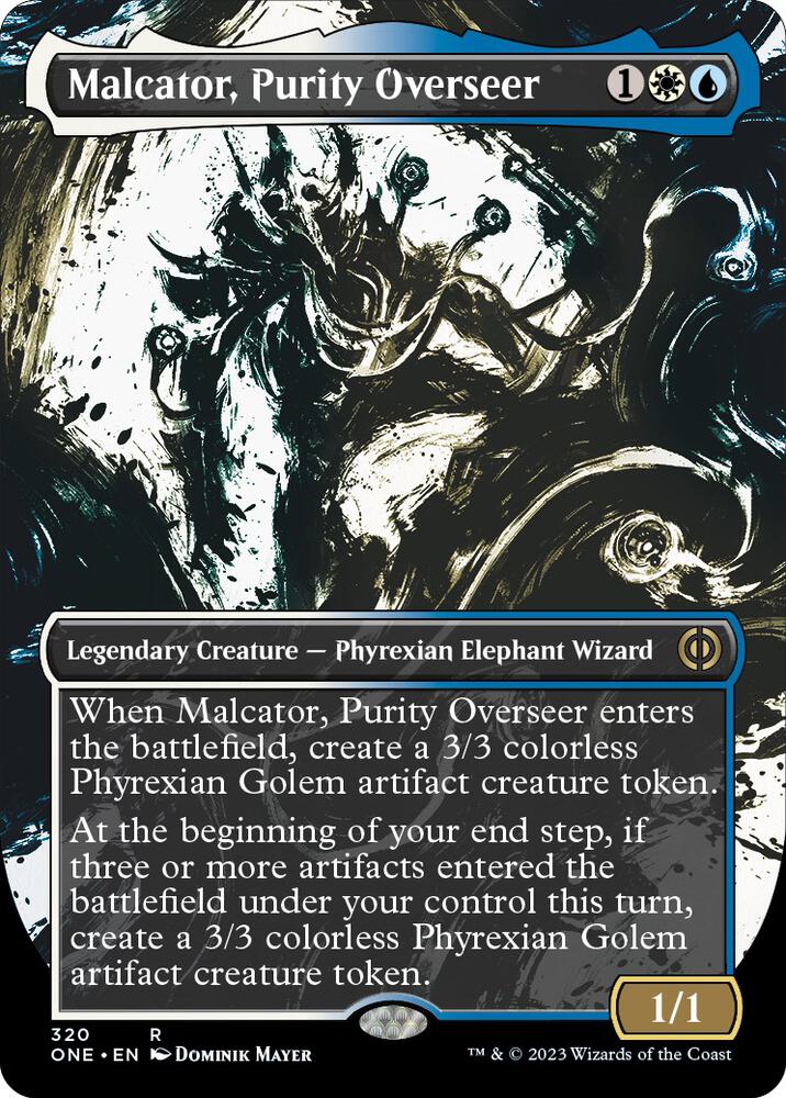 Malcator, Purity Overseer 320/271 (Phyrexia: All Will Be One)  - Borderless Foil | Good Games Modbury