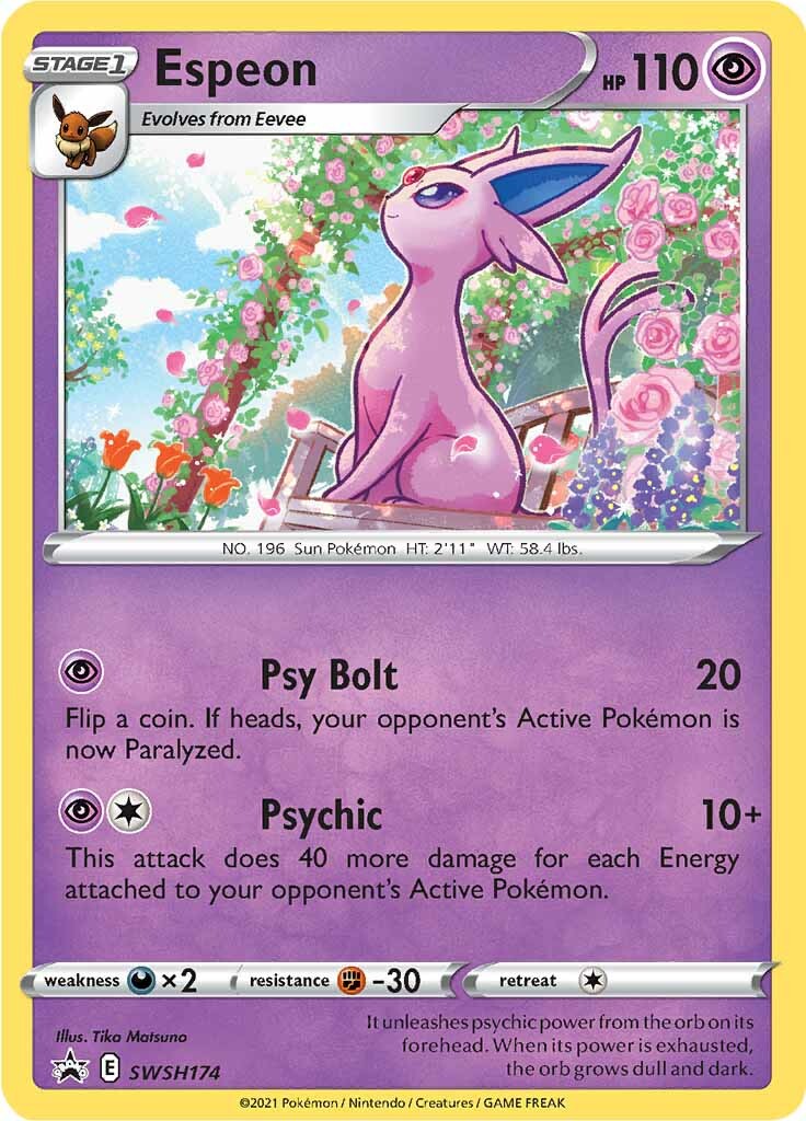 Espeon (SWSH174) [Sword & Shield: Black Star Promos] | Good Games Modbury