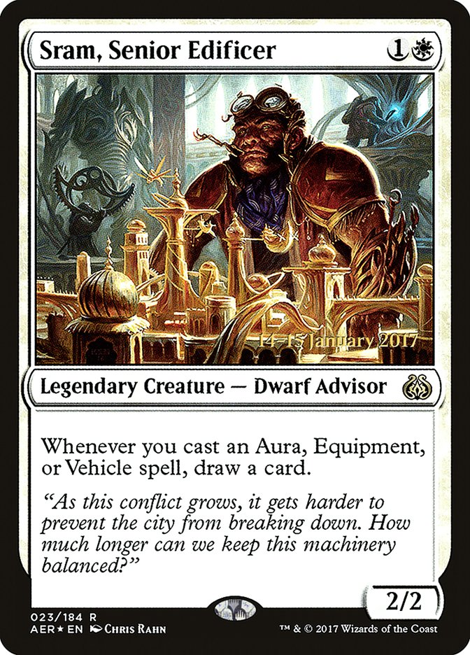 Sram, Senior Edificer [Aether Revolt Prerelease Promos] | Good Games Modbury