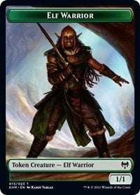 Elf Warrior // Servo Double-Sided Token [Kaldheim Commander Tokens] | Good Games Modbury