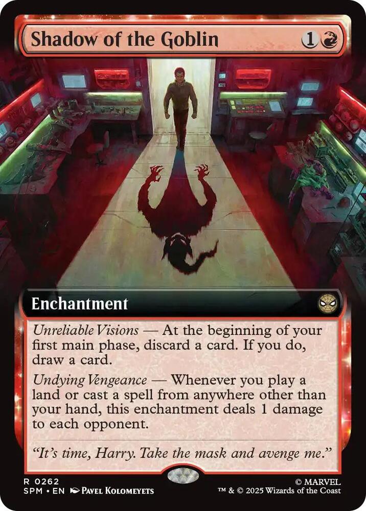 Shadow of the Goblin  262/198 (Marvel's Spider-Man)  - Extended Art Foil | Good Games Modbury