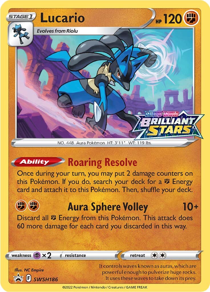 Lucario (SWSH186) (Prerelease Promo) [Sword & Shield: Black Star Promos] | Good Games Modbury