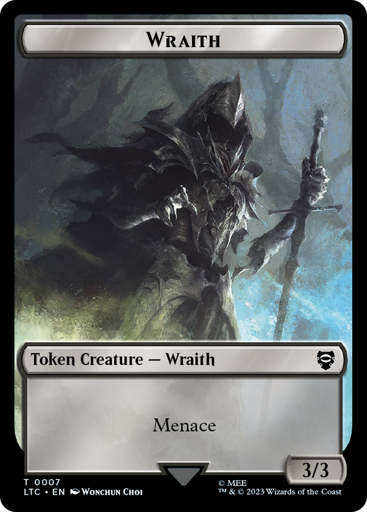 Food // Wraith Double-Sided Token [The Lord of the Rings: Tales of Middle-Earth Commander Tokens] | Good Games Modbury