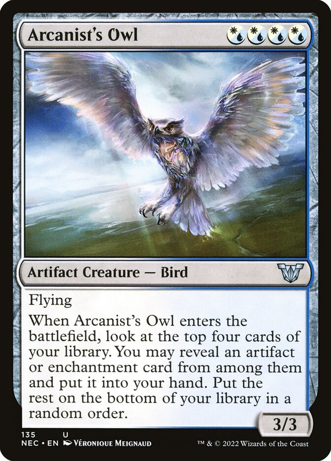Arcanist's Owl 135/38 (Commander: Kamigawa: Neon Dynasty)  | Good Games Modbury