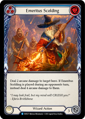 Emeritus Scolding (Blue) [EVR127] (Everfest)  1st Edition Normal | Good Games Modbury