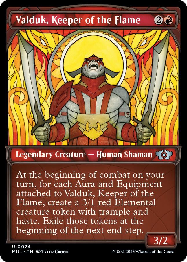 Valduk, Keeper of the Flame 24/65 (March of the Machine: Multiverse Legends)  - Showcase Foil | Good Games Modbury