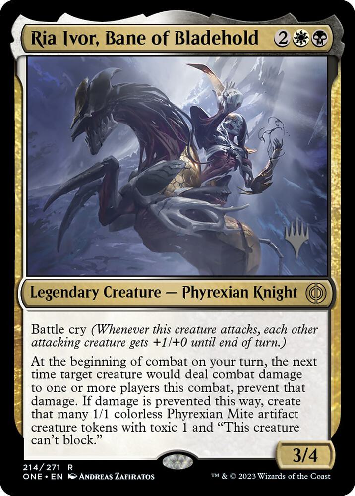 Ria Ivor Bane of Bladehold 214p/160 (Promo Pack: Phyrexia: All Will Be One)  | Good Games Modbury