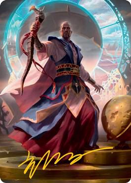 Teferi Who Slows the Sunset Art Card Gold Stamped Signature 10 (Art Series: Innistrad: Midnight Hunt)  | Good Games Modbury