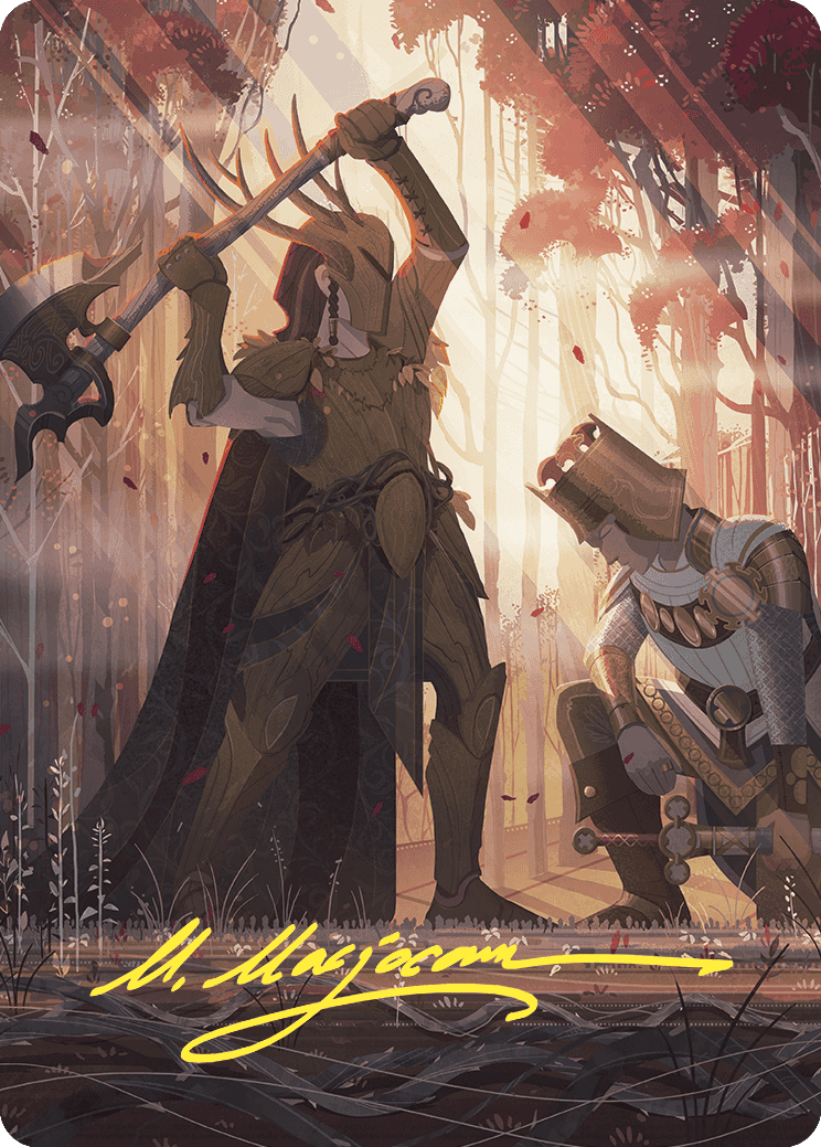 Karmic Justice Art Card (Gold-Stamped Signature) [Wilds of Eldraine Art Series] | Good Games Modbury