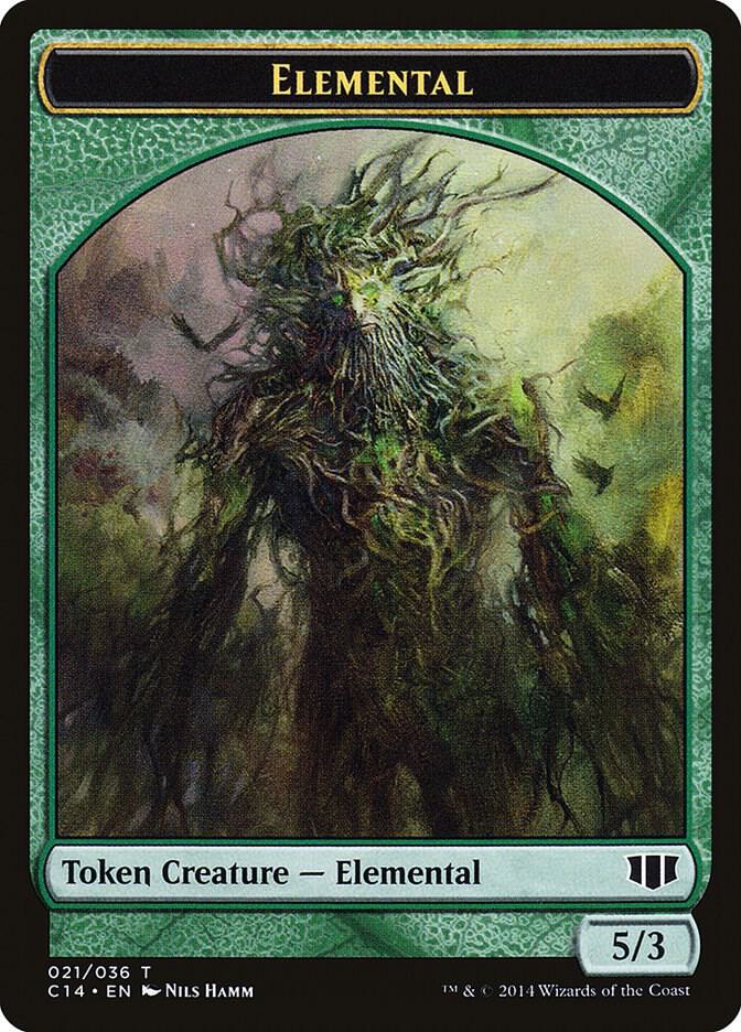 Elemental Beast 019 Double Sided Token 21 // 19 (Commander 2014)  | Good Games Modbury