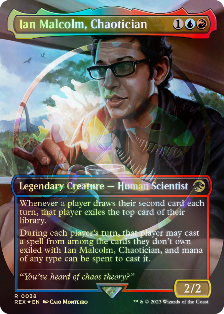 Ian Malcolm, Chaotician Emblem (Borderless) [Jurassic World Collection Tokens] | Good Games Modbury