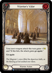 Warrior's Valor (Red) [U-WTR129] (Welcome to Rathe Unlimited)  Unlimited Rainbow Foil | Good Games Modbury