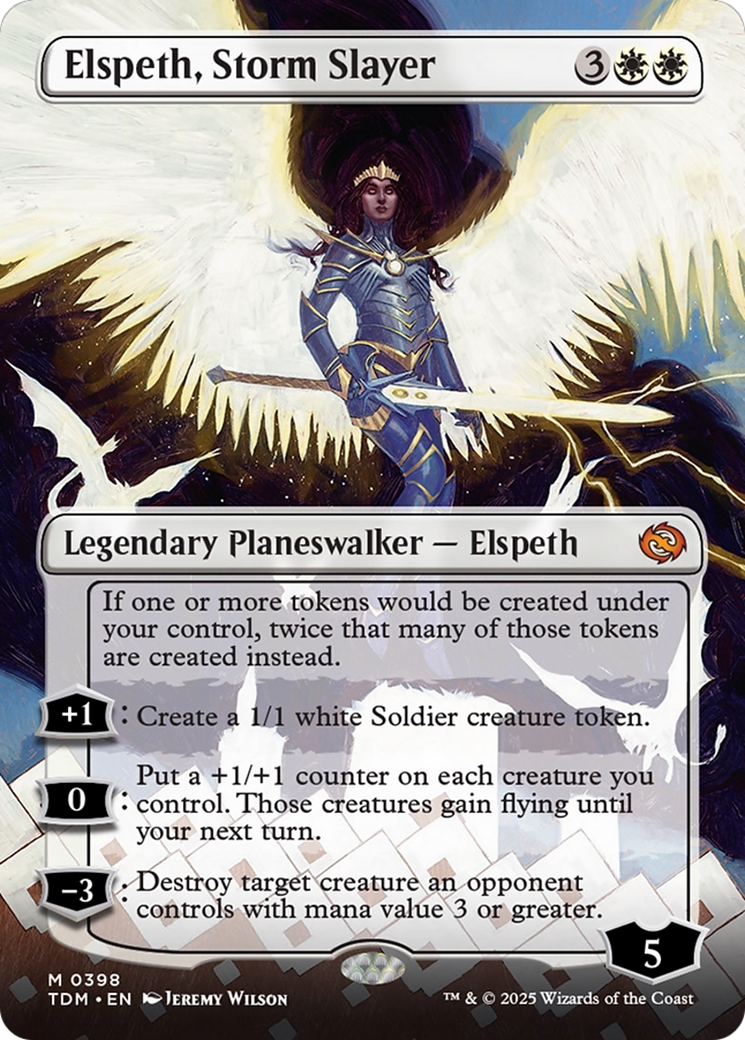 Elspeth, Storm Slayer (Borderless) [Tarkir: Dragonstorm] | Good Games Modbury
