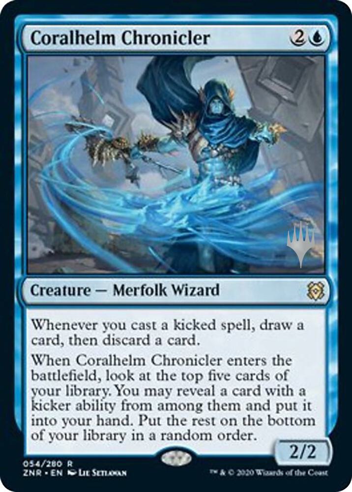Coralhelm Chronicler 54p/169 (Promo Pack: Zendikar Rising)  - Foil | Good Games Modbury