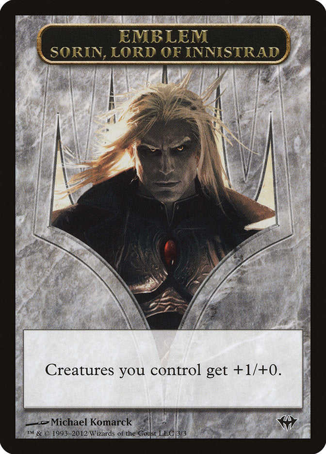 Sorin, Lord of Innistrad Emblem [Dark Ascension Tokens] | Good Games Modbury