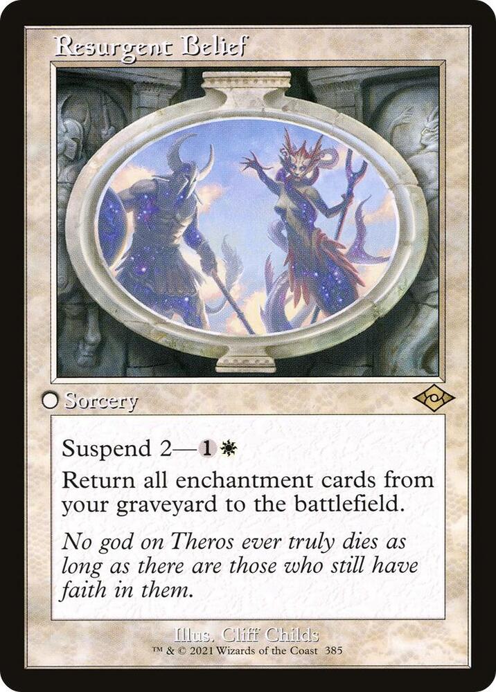 Resurgent Belief Retro Frame 385 (Modern Horizons 2)  - Foil | Good Games Modbury