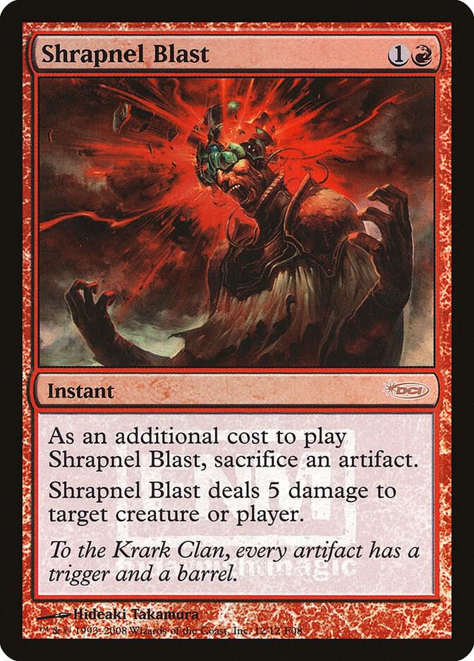 Shrapnel Blast 12/12 (FNM Promos)  - Foil | Good Games Modbury