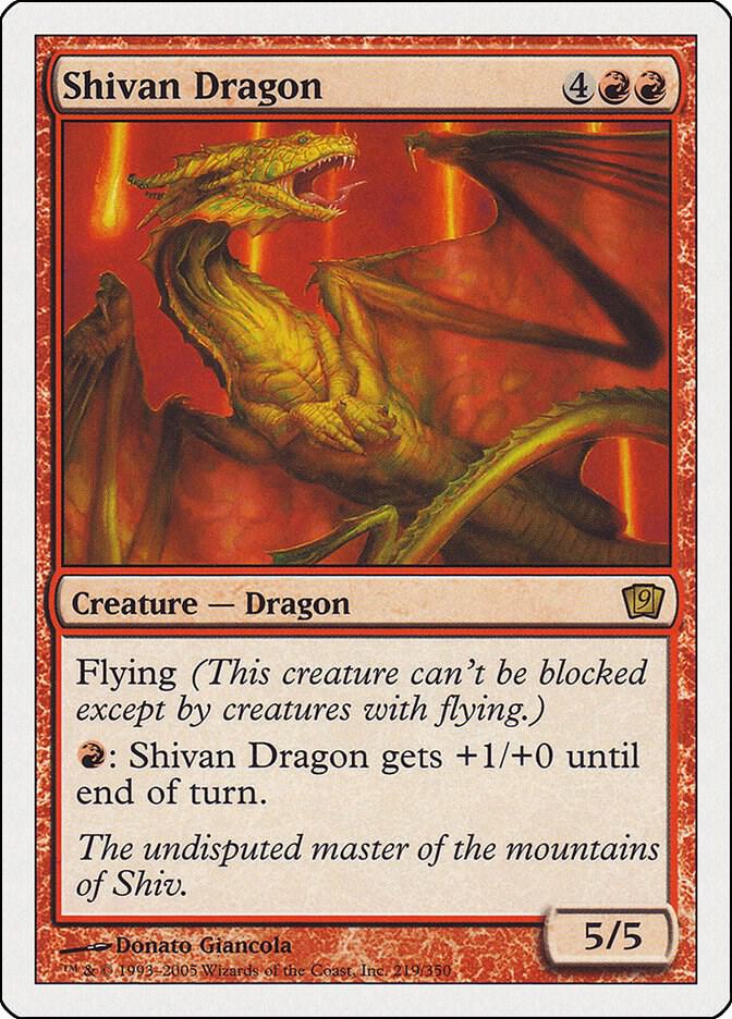 Shivan Dragon 219/350 (9th Edition)  | Good Games Modbury