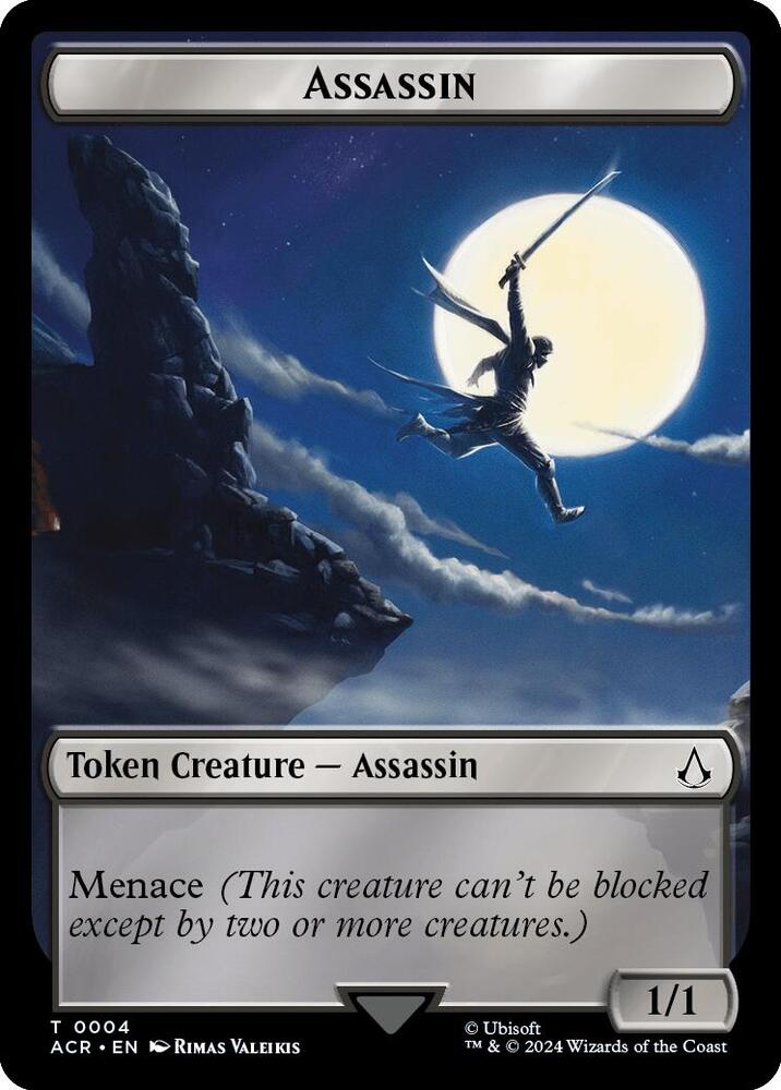 Assassin Treasure Double Sided Token 4 // 6 (Universes Beyond: Assassin's Creed)  - Foil | Good Games Modbury