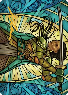Shanna Purifying Blade Art Card 77 81 Gold Stamped Signature 77 (Art Series: Dominaria United)  | Good Games Modbury