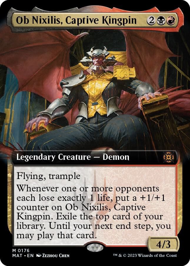 Ob Nixilis, Captive Kingpin 176/50 (March of the Machine: The Aftermath)  - Extended Art Foil | Good Games Modbury