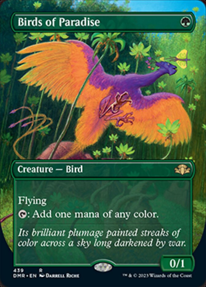 Birds of Paradise (Borderless Alternate Art) [Dominaria Remastered] | Good Games Modbury