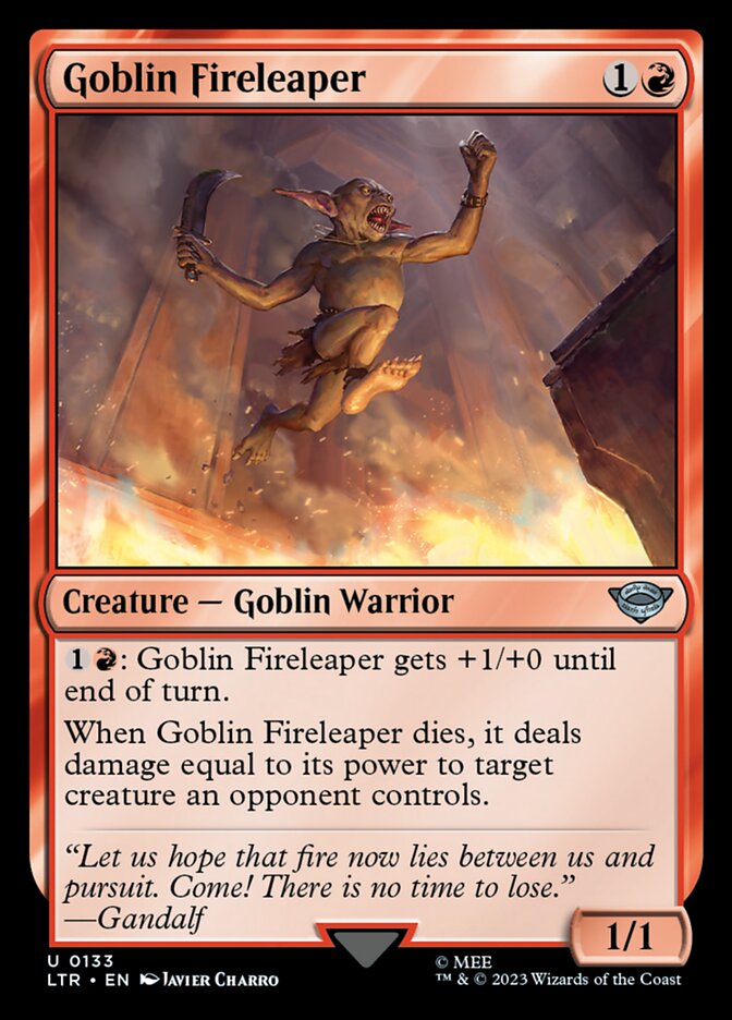 Goblin Fireleaper 133/281 (Universes Beyond: The Lord of the Rings: Tales of Middle-earth)  - Foil | Good Games Modbury