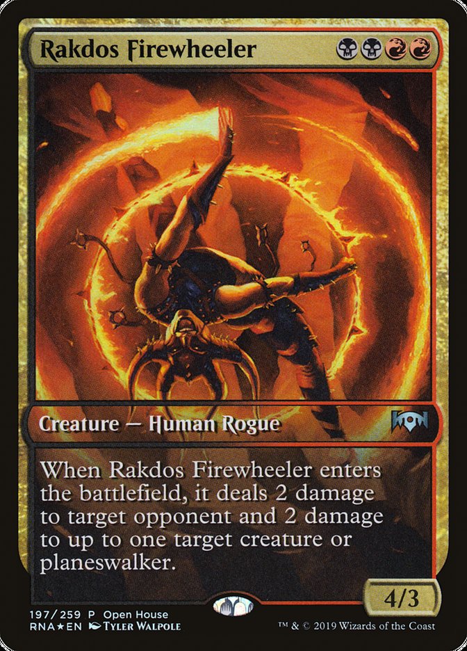 Rakdos Firewheeler (Open House) (Extended Art) [Ravnica Allegiance Promos] | Good Games Modbury