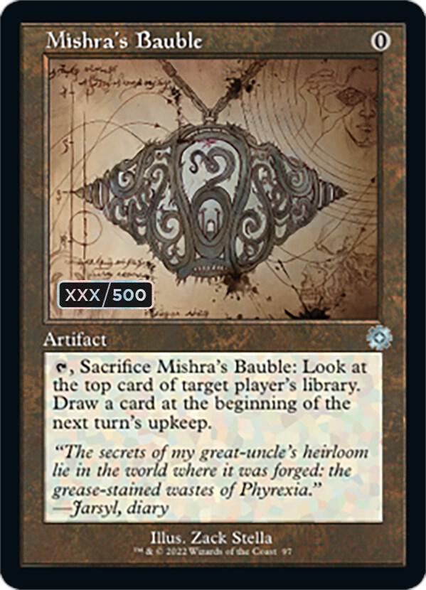 Mishras Bauble Schematic Serial Numbered 97z/63 (The Brothers' War: Retro Frame Artifacts)  - Foil | Good Games Modbury