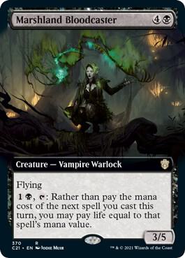 Marshland Bloodcaster Extended Art 370/81 (Commander 2021)  | Good Games Modbury