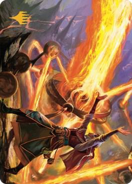 Ghitu Amplifier Art Card Gold Stamped Signature 32 (Art Series: Dominaria United)  | Good Games Modbury