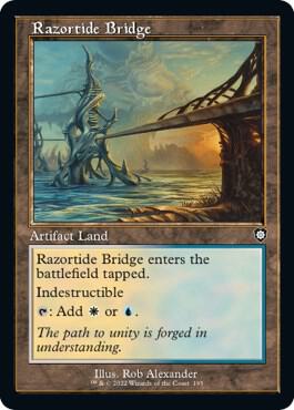 Razortide Bridge Retro Frame 195 (Commander: The Brothers' War)  | Good Games Modbury