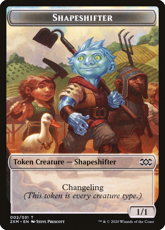 Elemental // Shapeshifter Double-Sided Token [Double Masters Tokens] | Good Games Modbury