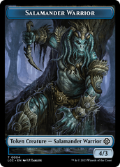 Salamander Warrior // Treasure Double-Sided Token [The Lost Caverns of Ixalan Commander Tokens] | Good Games Modbury