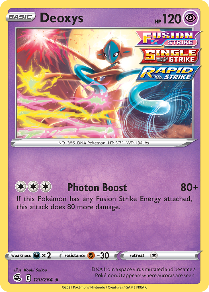 Deoxys (120/264) (Theme Deck Exclusive) [Sword & Shield: Fusion Strike] | Good Games Modbury