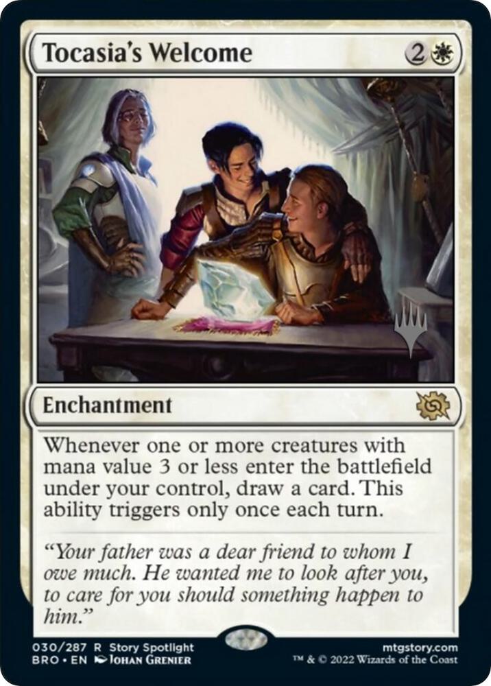 Tocasias Welcome 30p/169 (Promo Pack: The Brothers' War)  - Foil | Good Games Modbury
