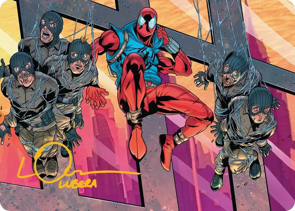 Scarlet Spider Ben Reilly Art Card Gold Stamped Signature 38 (Art Series: Marvel's Spider-Man)  | Good Games Modbury