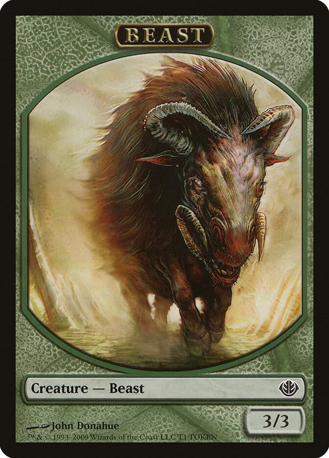 Beast Token 3 3 T1 (Duel Decks: Garruk vs. Liliana)  | Good Games Modbury