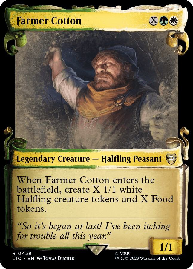 Farmer Cotton Showcase Scrolls 459 (Commander: The Lord of the Rings: Tales of Middle-earth)  - Showcase Scroll Foil | Good Games Modbury
