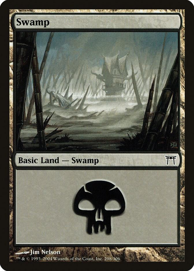 Swamp 298/306 (Champions of Kamigawa)  - Foil | Good Games Modbury