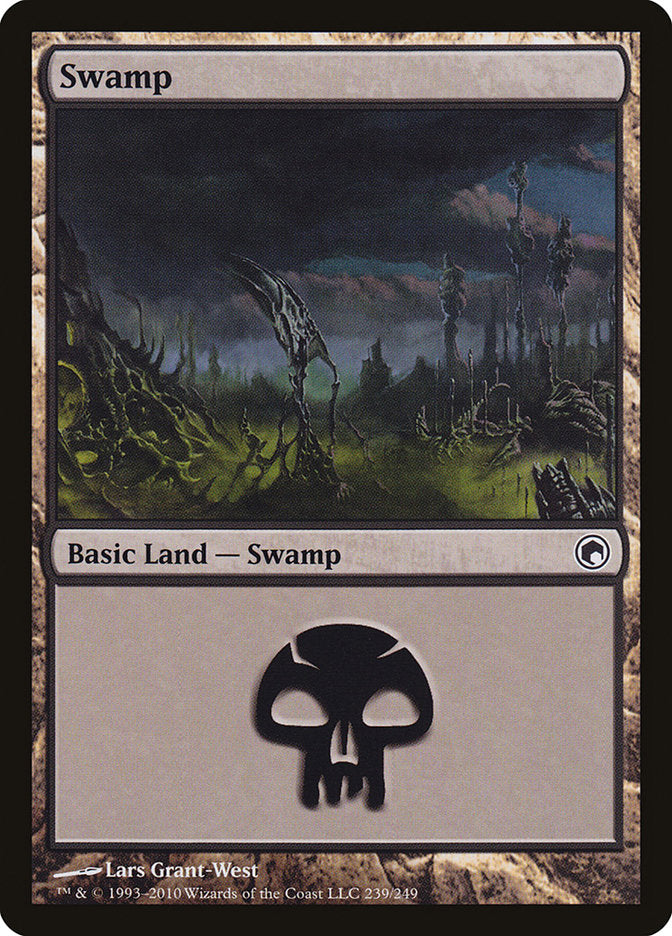 Swamp (239) [Scars of Mirrodin] | Good Games Modbury